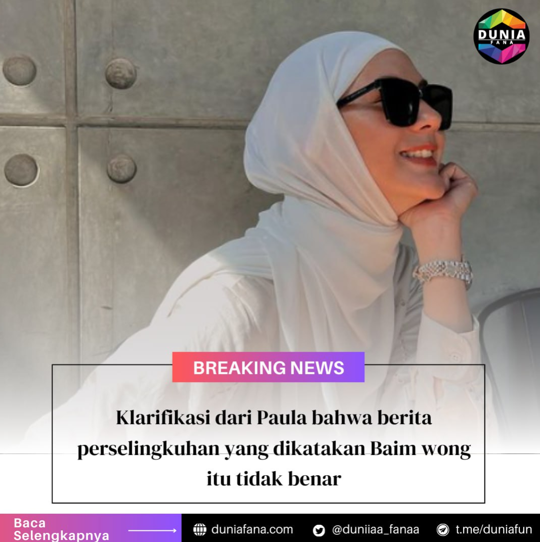 Klarifikasi dari Paula bahwa berita perselingkuhan